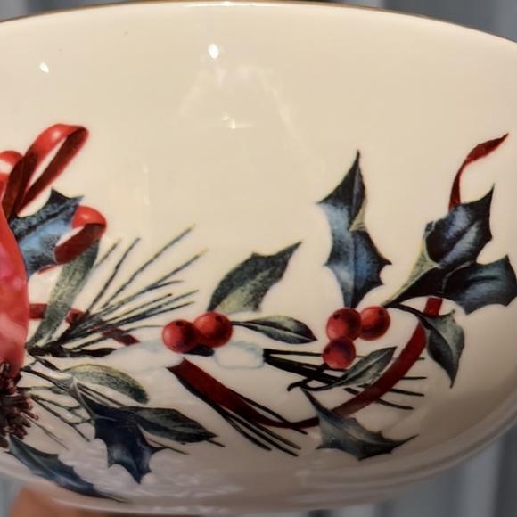 Lenox Winter Greetings Sentiment Bowl  "Home is Where the Heart Is" Original Box - Picture 13 of 16